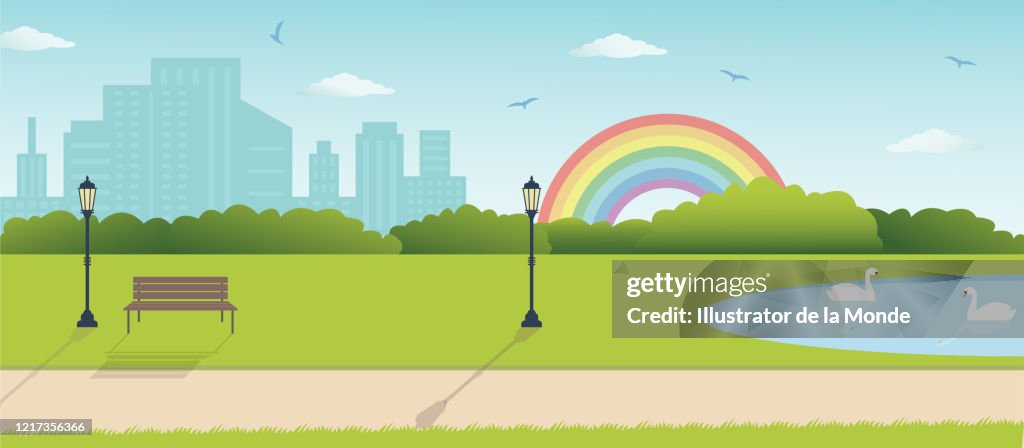 Urban Park Avenue Illustration