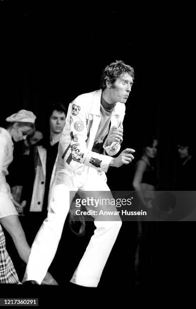 Actor and singer Michael Crawford on stage during the Royal Variety Performance at the London Palladium attended by Queen Elizabeth II and the Duke...