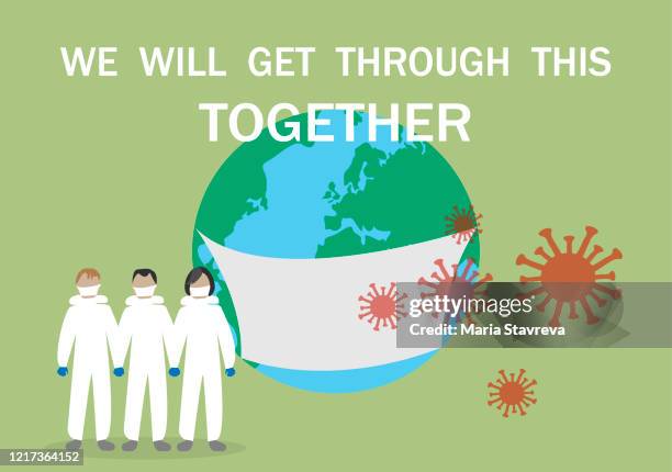 stronger together,coronavirus outbreak. - missing poster stock illustrations