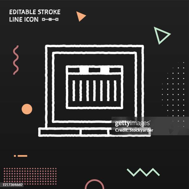 data encryption hand drawn vector icon design - secure access management process stock illustrations
