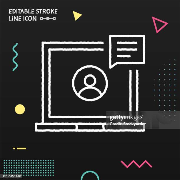 business webinars hand drawn vector icon design - train uk stock illustrations