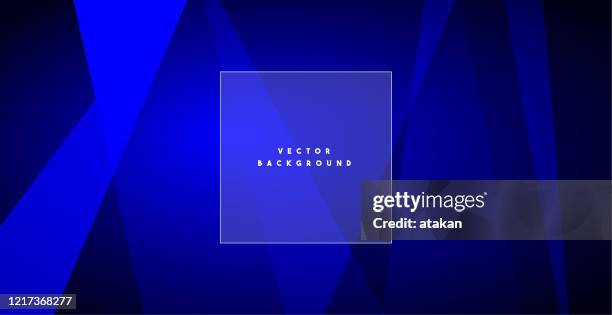 stockillustraties, clipart, cartoons en iconen met abstracte geometrische blauwe vectorachtergrond - koningsblauw