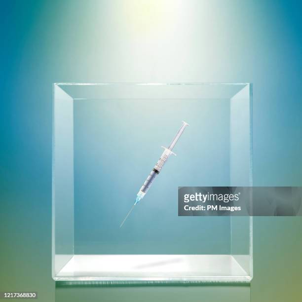 syringe in a box - diabetes and nobody stock pictures, royalty-free photos & images