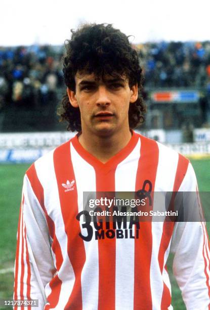 Roberto Baggio of Vicenza looks on, Italy.