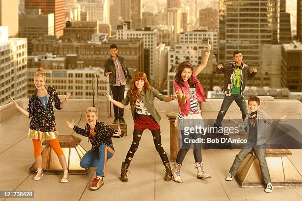 Disney Channel's "Shake It Up" stars Carolina Sunshine as Tinka, Kenton Duty as Gunther, Roshon Fegan as Ty Blue, Bella Thorne as CeCe Jones, Zendaya...