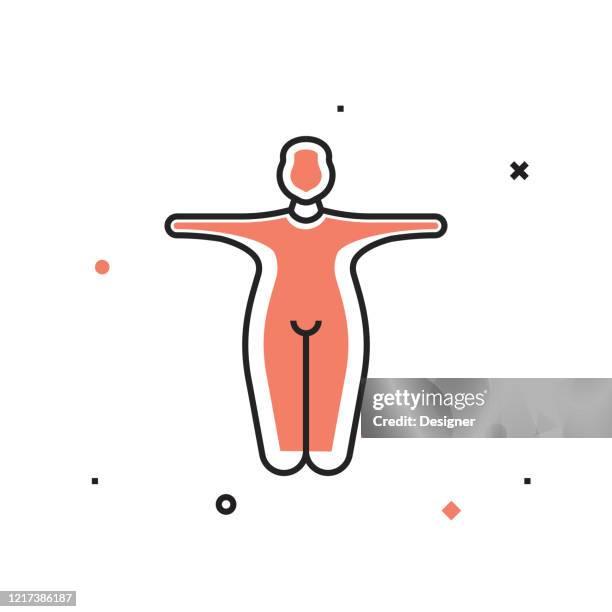 obesity icon. healthcare and medical concept vector illustration - obesity icon stock illustrations