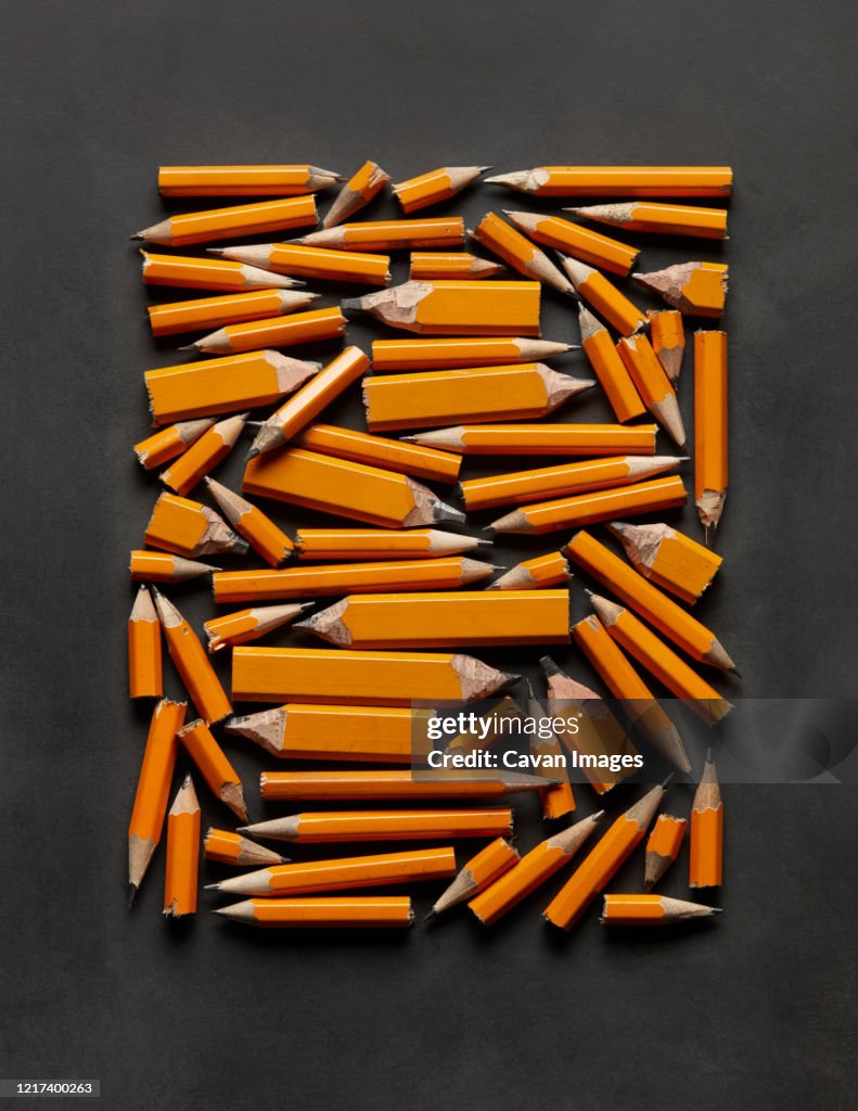 Cluster of Pencils Arranged in Tablet
