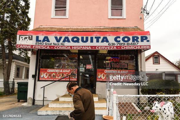 The exterior of a deli in Copiague, New York along Great Neck Road, on April 4, 2020. .