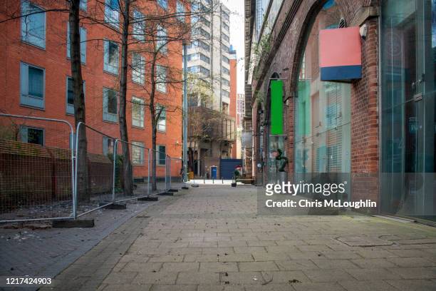 the city of leeds under covid 19 government guidance - leeds street stock pictures, royalty-free photos & images