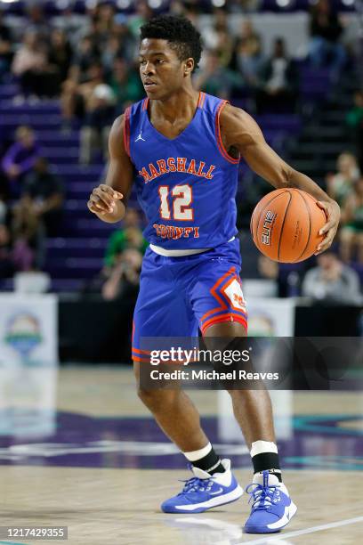 Zion Harmon of Marshall County High School in action against Fort Myers High School during the City of Palms Classic Day 1 at Suncoast Credit Union...