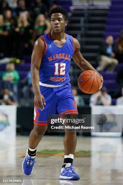 Zion Harmon of Marshall County High School in action against Fort Myers High School during the City of Palms Classic Day 1 at Suncoast Credit Union...