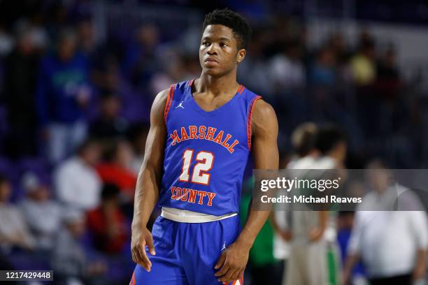 Zion Harmon of Marshall County High School in action against Fort Myers High School during the City of Palms Classic Day 1 at Suncoast Credit Union...