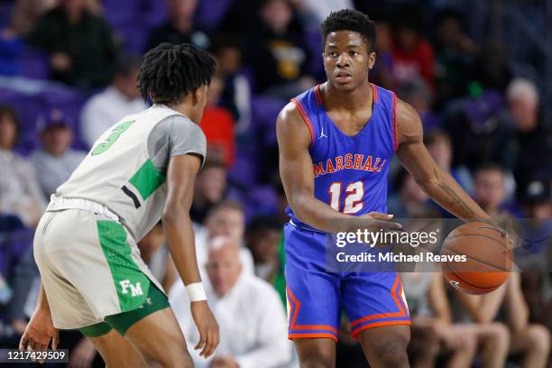 Zion Harmon of Marshall County High School in action against Fort Myers High School during the City of Palms Classic Day 1 at Suncoast Credit Union...