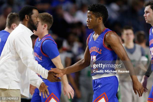 Zion Harmon of Marshall County High School in action against Fort Myers High School during the City of Palms Classic Day 1 at Suncoast Credit Union...