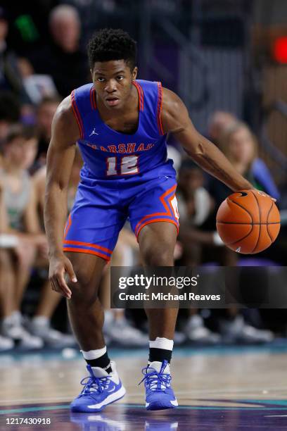 Zion Harmon of Marshall County High School in action against Fort Myers High School during the City of Palms Classic Day 1 at Suncoast Credit Union...