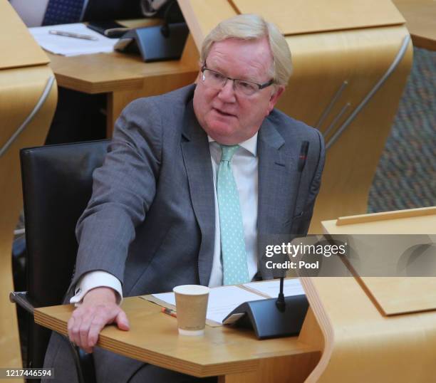 Jackson Carlaw MSP Scottish Conservative Leader attends First Ministers Questions at Holyrood on June 3, 2020 in Edinburgh, Scotland.