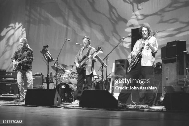 Phil Lesh and Friends, led by Phil Lesh, bassist of the Grateful Dead, are shown performing on stage during a concert appearance on April 6, 2000.