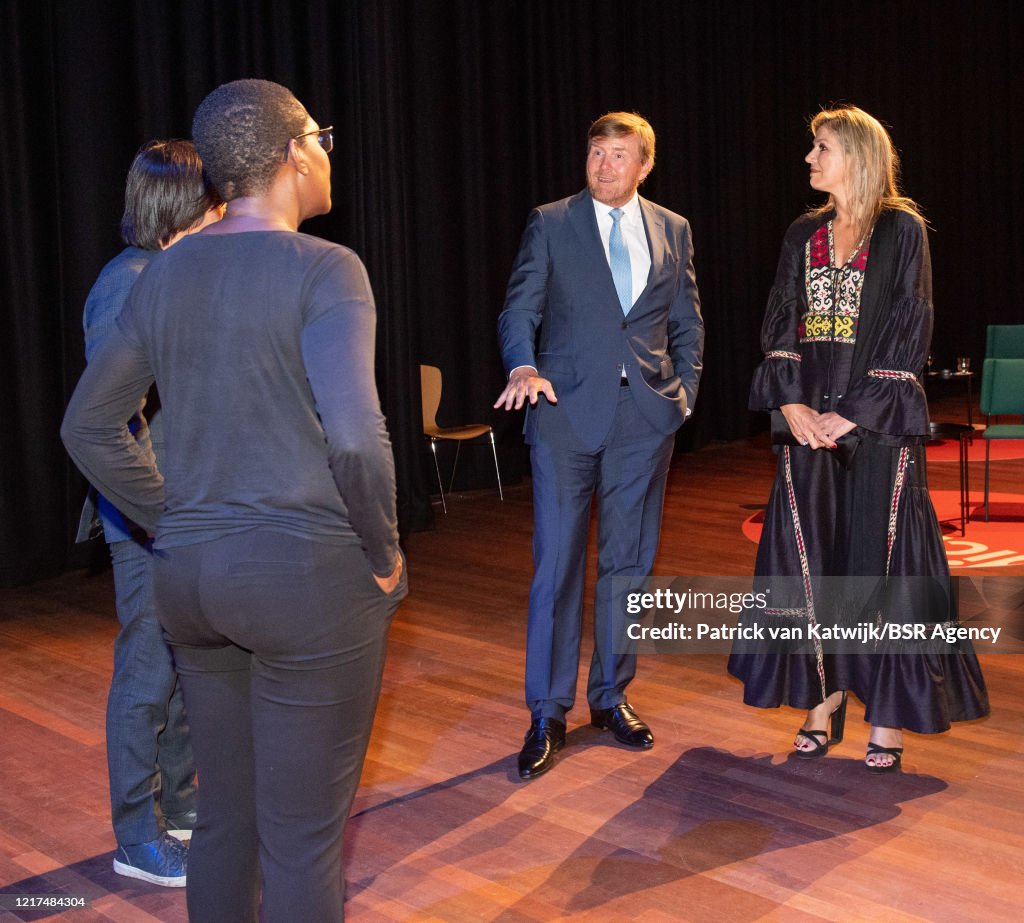 King Willem-Alexander And Queen Maxima Visit National Theater In The Hague