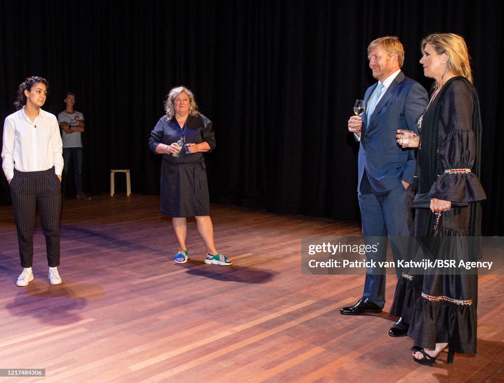 King Willem-Alexander And Queen Maxima Visit National Theater In The Hague