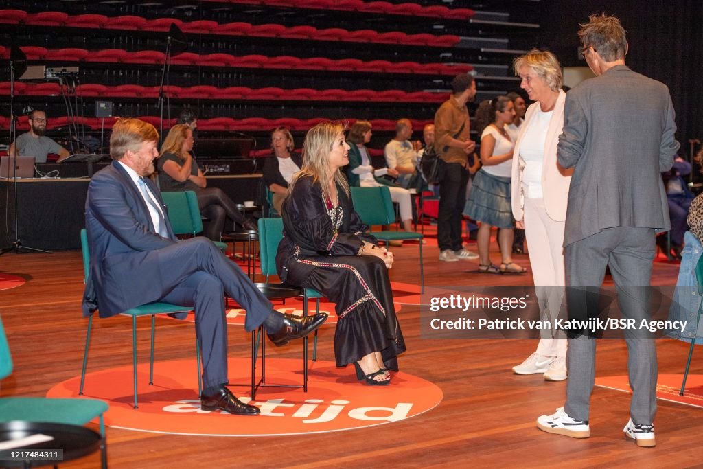 King Willem-Alexander And Queen Maxima Visit National Theater In The Hague