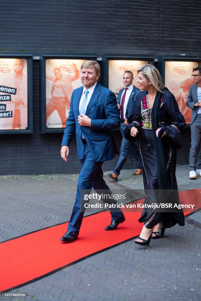 King Willem-Alexander And Queen Maxima Visit National Theater In The Hague