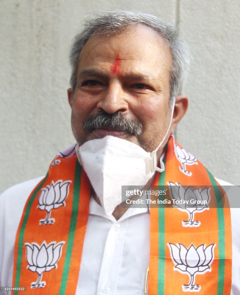 Adesh Kumar Gupta and supporters celebrate at BJP Office...
