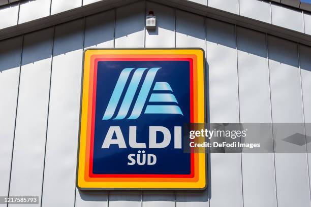 The logo of the discounter ALDI SUED is on the facade of an Aldi Sued store seen on March 22, 2020 in Ulm, Germany.