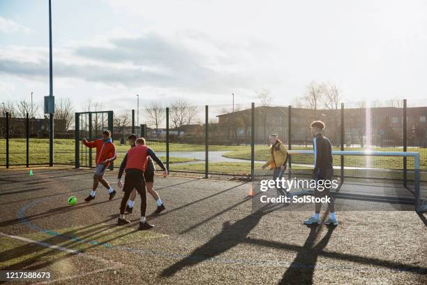 quick kick om - five a side bildbanksfoton och bilder