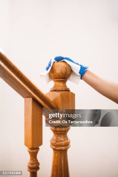 Wipe For Railing Wiping Down Wood Railing High-Res Stock Photo - Getty Images