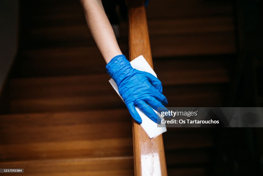 Wipe For Railing Wiping Down Wood Railing High-Res Stock Photo - Getty Images