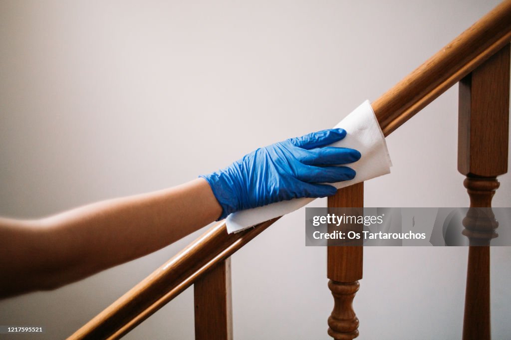 Wipe For Railing Wiping Down Wood Railing High-Res Stock Photo - Getty Images
