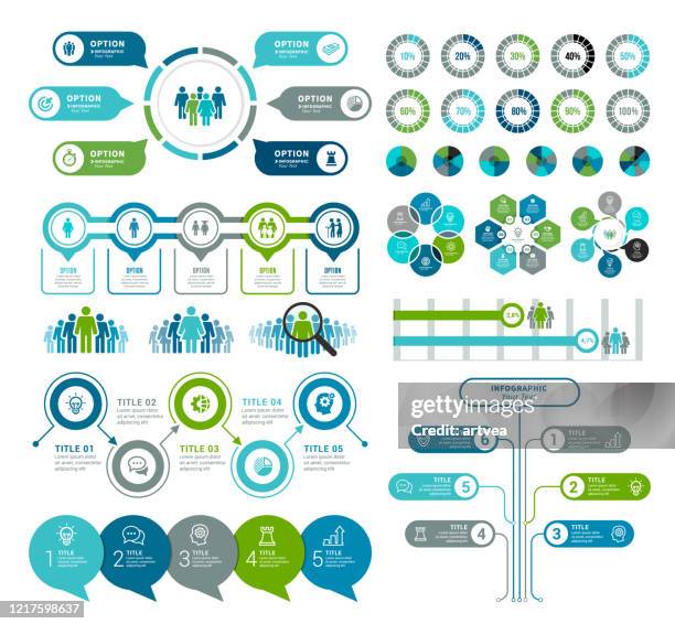 set of infographic elements - 6 steps stock illustrations