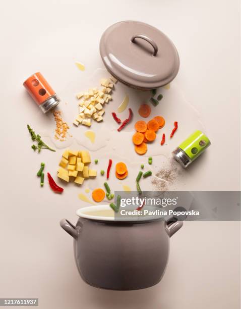 vegetable soup - zero gravity food stock pictures, royalty-free photos & images