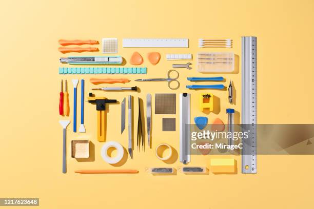 collection of tools - knolling tools stock pictures, royalty-free photos & images