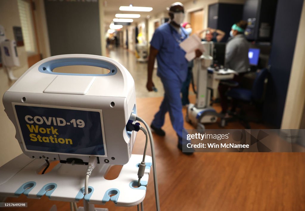 Medical Workers Inside Maryland Hospital Work During Coronavirus Pandemic