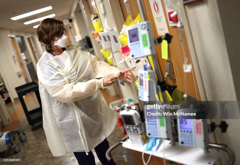 Medical Workers Inside Maryland Hospital Work During Coronavirus Pandemic