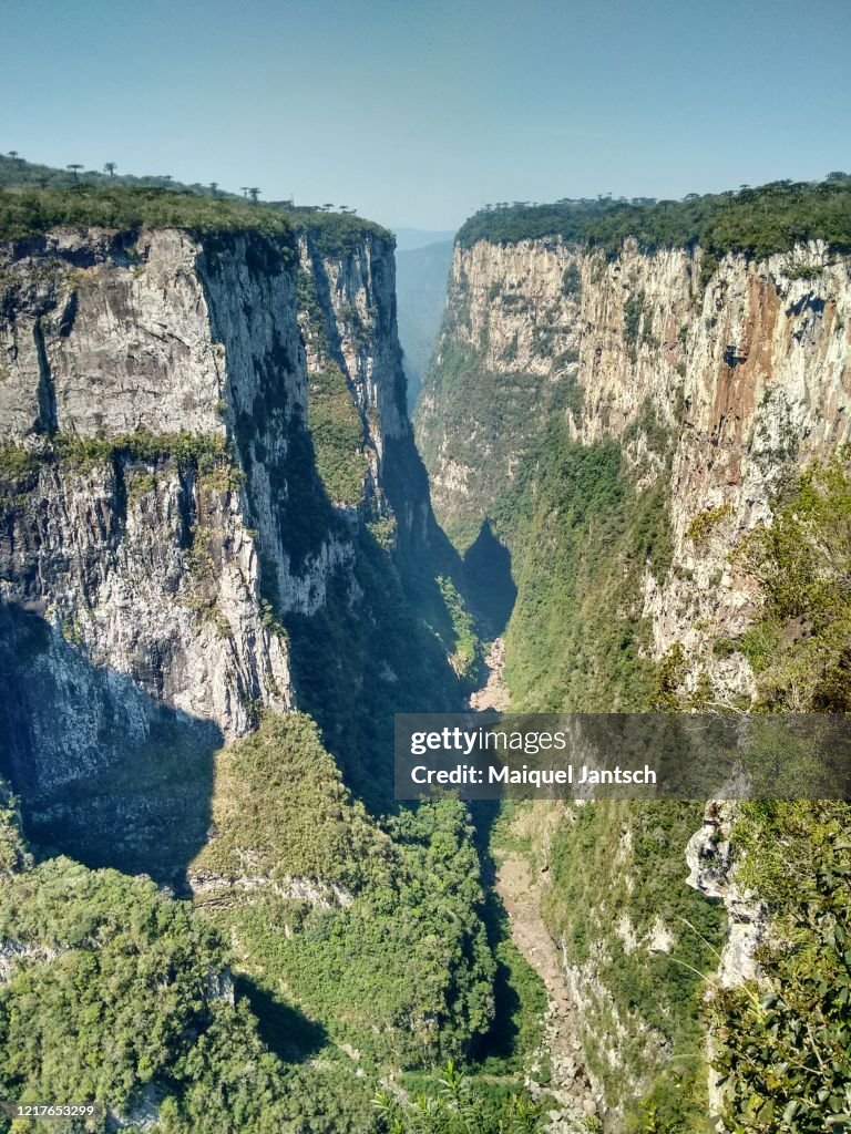 Itaimbezinho Canyon, located in Aparados da Serra National Park in Cambará do Sul, Rio Grande do Sul, Brazil.