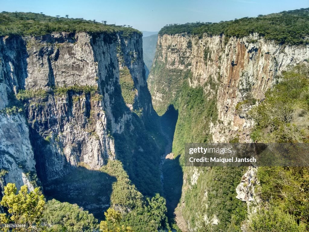 Itaimbezinho Canyon, located in Aparados da Serra National Park in Cambará do Sul, Rio Grande do Sul, Brazil.