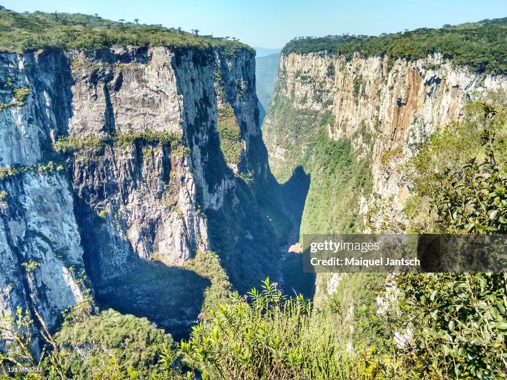 Itaimbezinho Canyon, located in Aparados da Serra National Park in Cambará do Sul, Rio Grande do Sul, Brazil.