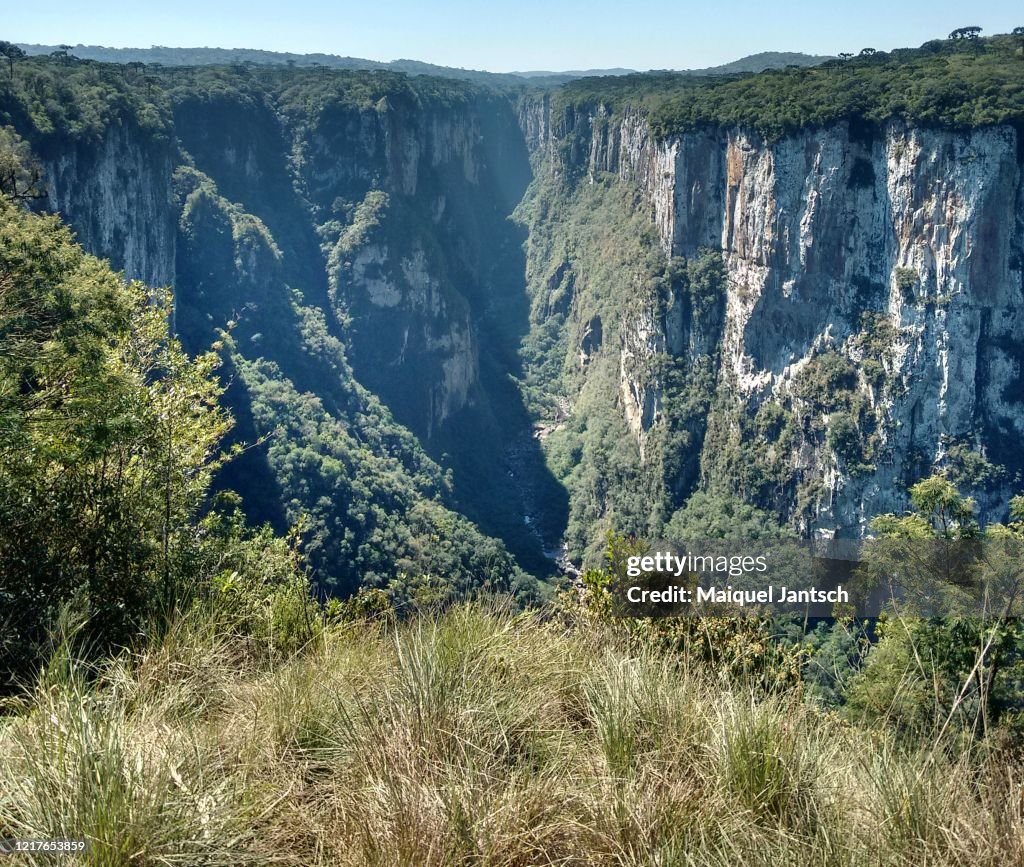 Itaimbezinho Canyon, located in Aparados da Serra National Park in Cambará do Sul, Rio Grande do Sul, Brazil.