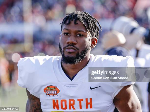 Runningback Darius Anderson from TCU of the North Team during the 2020 Resse's Senior Bowl at Ladd-Peebles Stadium on January 25, 2020 in Mobile,...