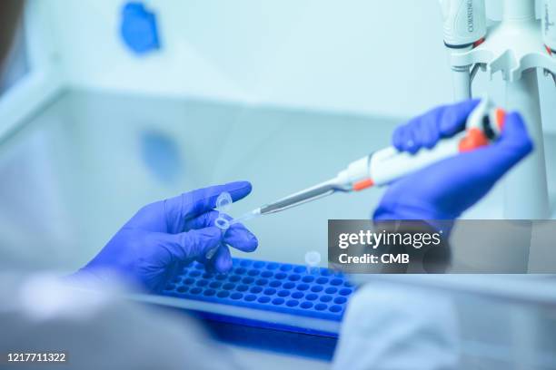 genetic test - coronavirus test stockfoto's en -beelden