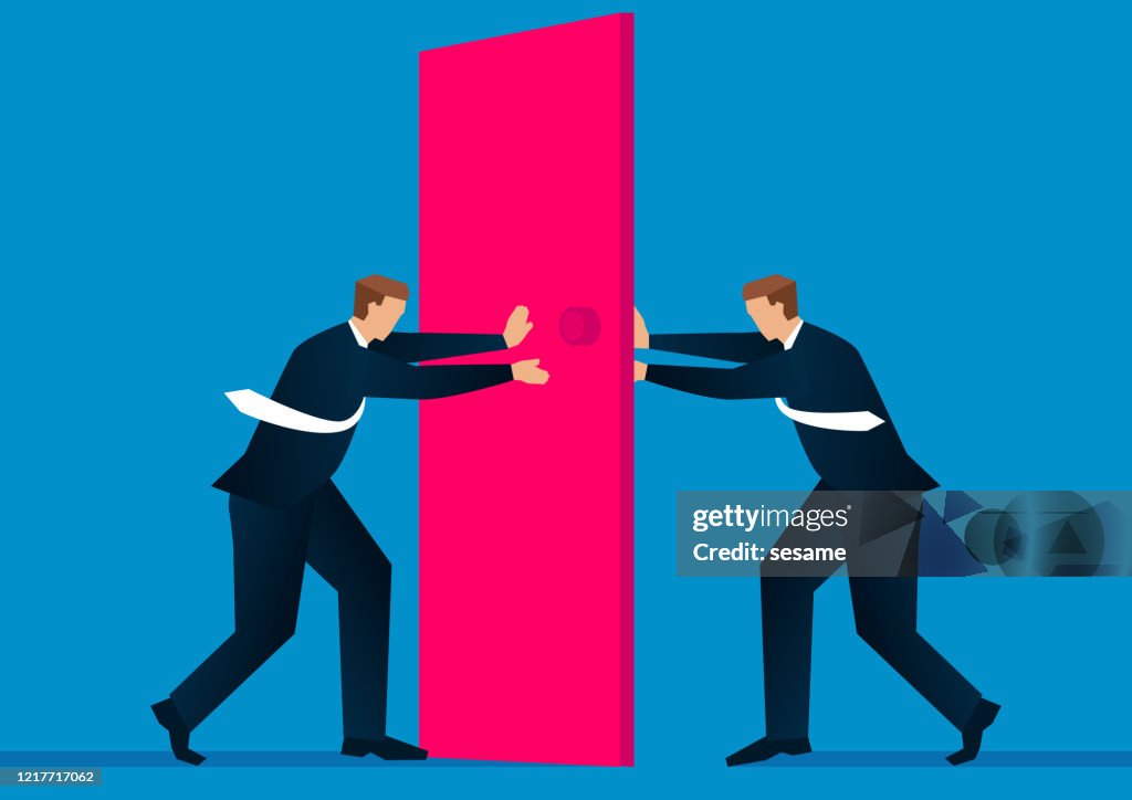 Competition, the people outside the door and the inside of the door against each other
