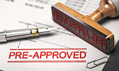 Lending concept. Pre-approved mortgage loan.