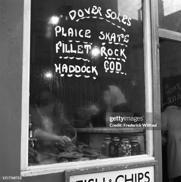 Old Chip Shop Fish And Chip Shop Window Photos and Premium High Res Pictures - Getty ...