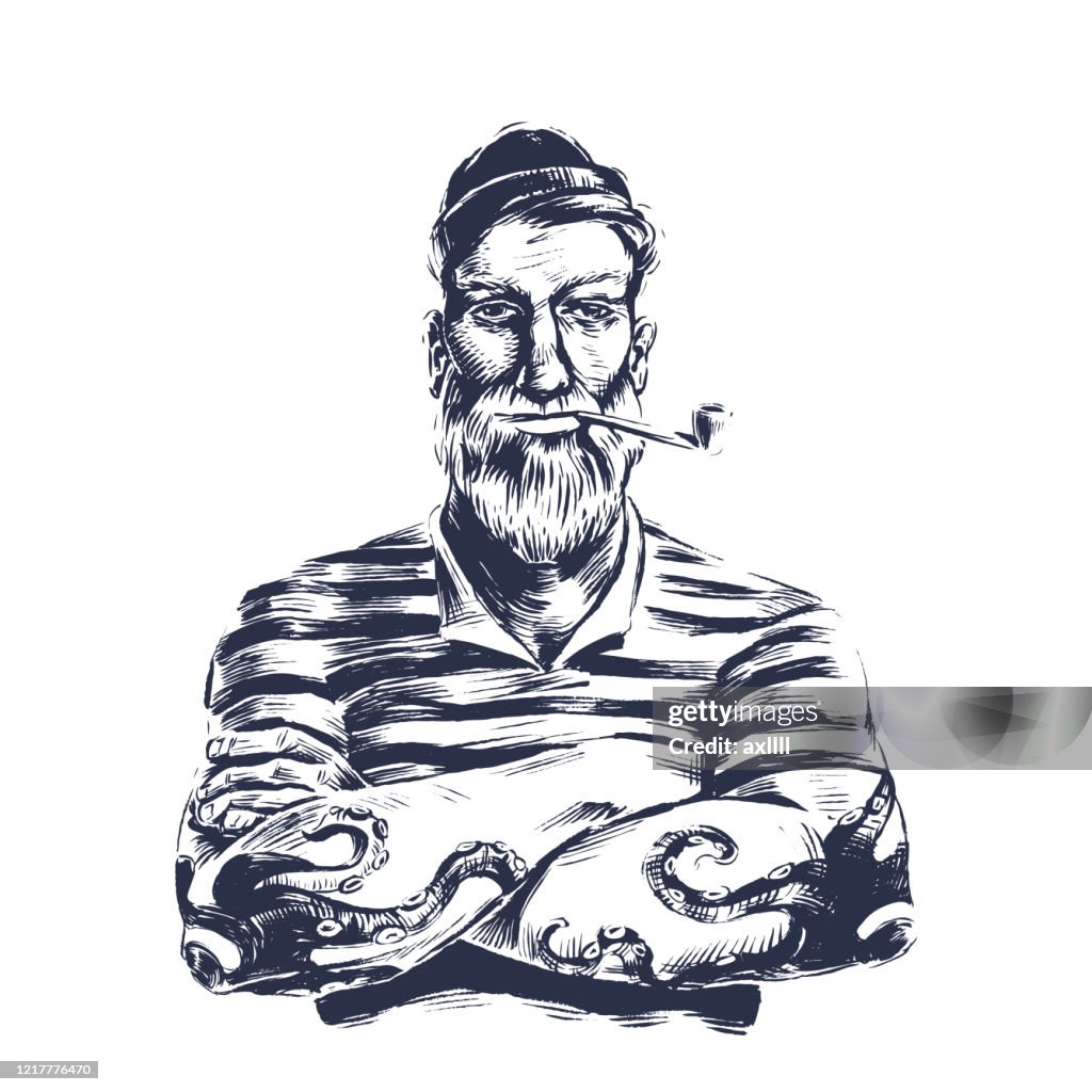 Marin en bois coupé