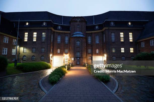 The JVA Kiel prison stands at twilight on June 5, 2020 in Kiel, Germany. German police have announced that Christian B., an inmate at the prison who...