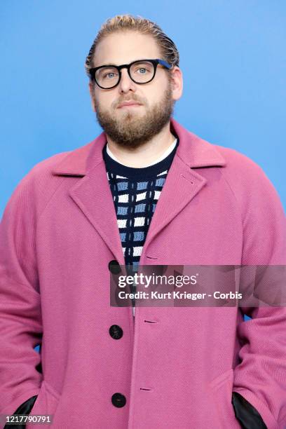 Jonah Hill attends the 'Mid 90's' photocall during the 69th Berlin International Film Festival Berlin at the Grand Hyatt Hotel on February 10, 2019...
