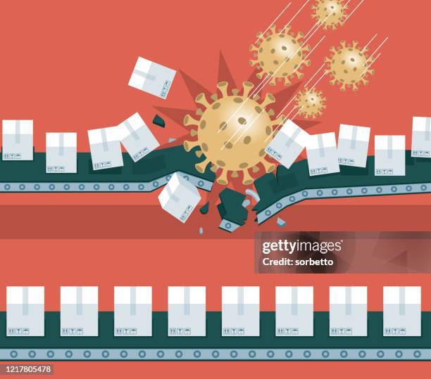 coronavirus outbreak impacting the stock market - global impact stock illustrations