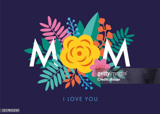 mother's day greeting card. - bouquet vector stock illustrations